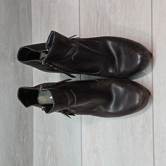 Ugg Australia Women 1009948 Ankle Leather Wedge Boots shoes sz 6.5 - Picture 3 of 11